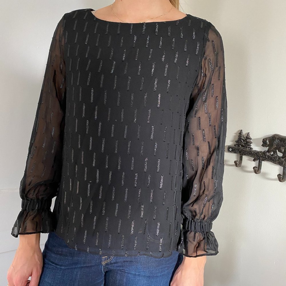 Long sleeve dressy sparkly blouse